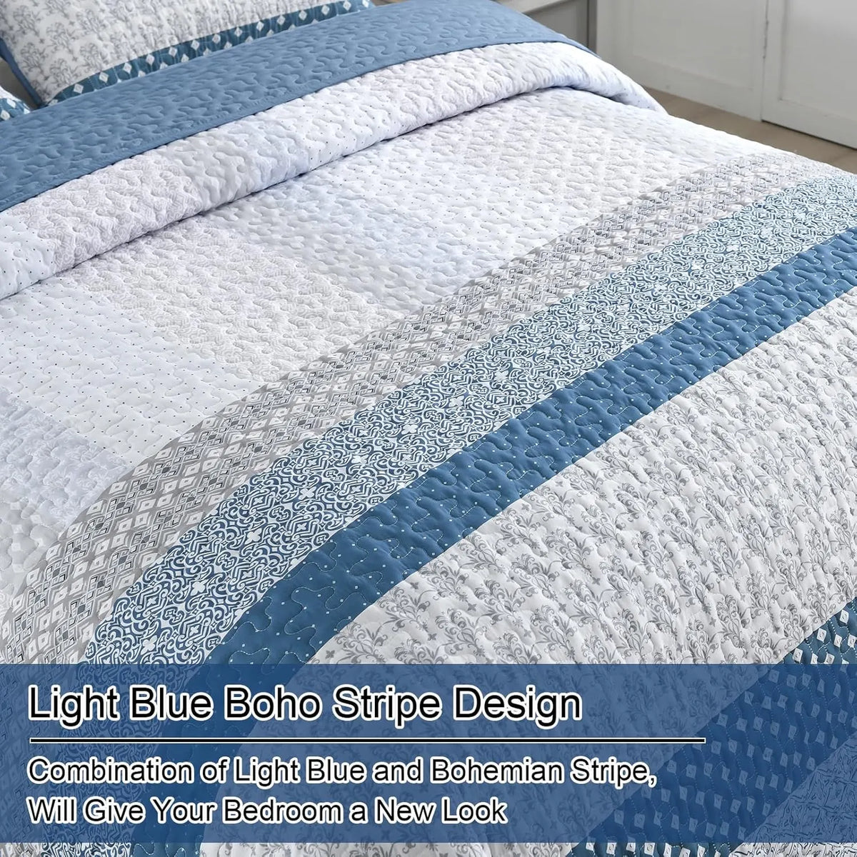 Dazzling Quilted bedspread and pillowcovers set: Add Sparkle to Your Space - Queen size - Image 5