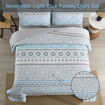 Joyful Quilted coverlet and pillowcovers set: Brighten Up Your Bedroom - Queen size - Image 4
