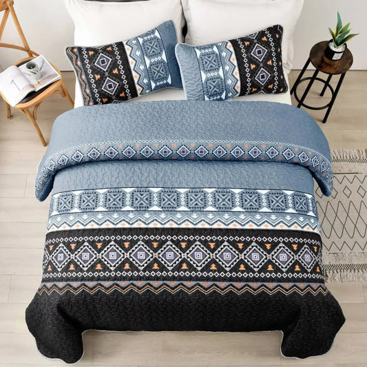 Ambient bloom sky black hour Comforter Set – Aesthetic 3-Piece Bedroom Mood - Image 4