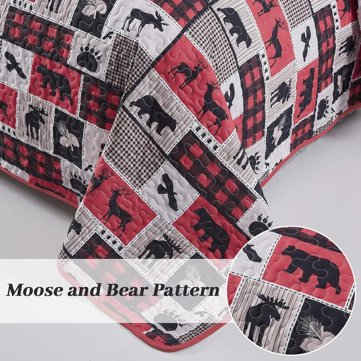 Christmas feel Queen Bedspread Set - Image 4