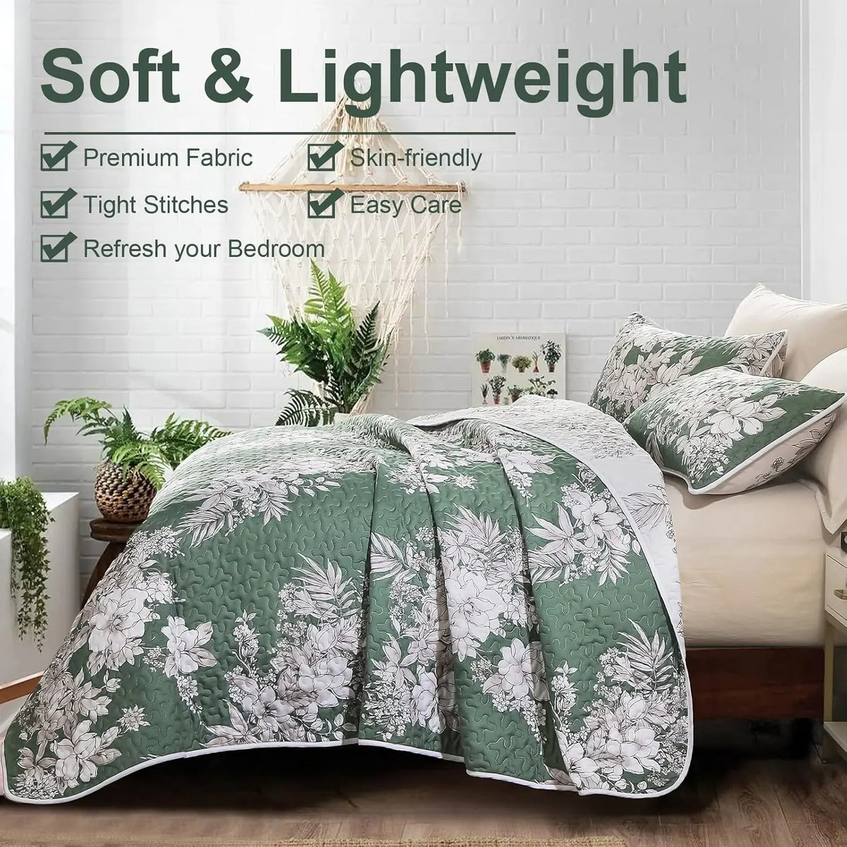 Sophisticated Quilted Coverlet and Pillowcases Set: Elevate Your Bedroom Decor - Queen size - Image 2
