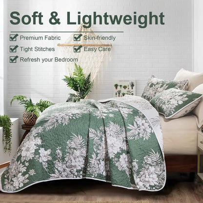 Sophisticated Quilted Coverlet and Pillowcases Set: Elevate Your Bedroom Decor - Queen size - Image 2