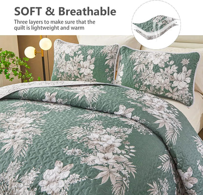 Sophisticated Quilted Coverlet and Pillowcases Set: Elevate Your Bedroom Decor - Queen size - Image 3