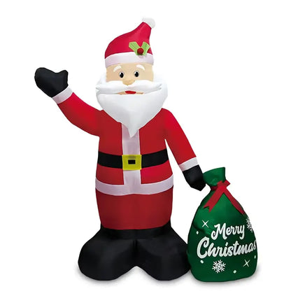 1.2M Festive Glow Christmas Santa Gift Inflatable Outdoor Decoration with LED Lights - Image 2
