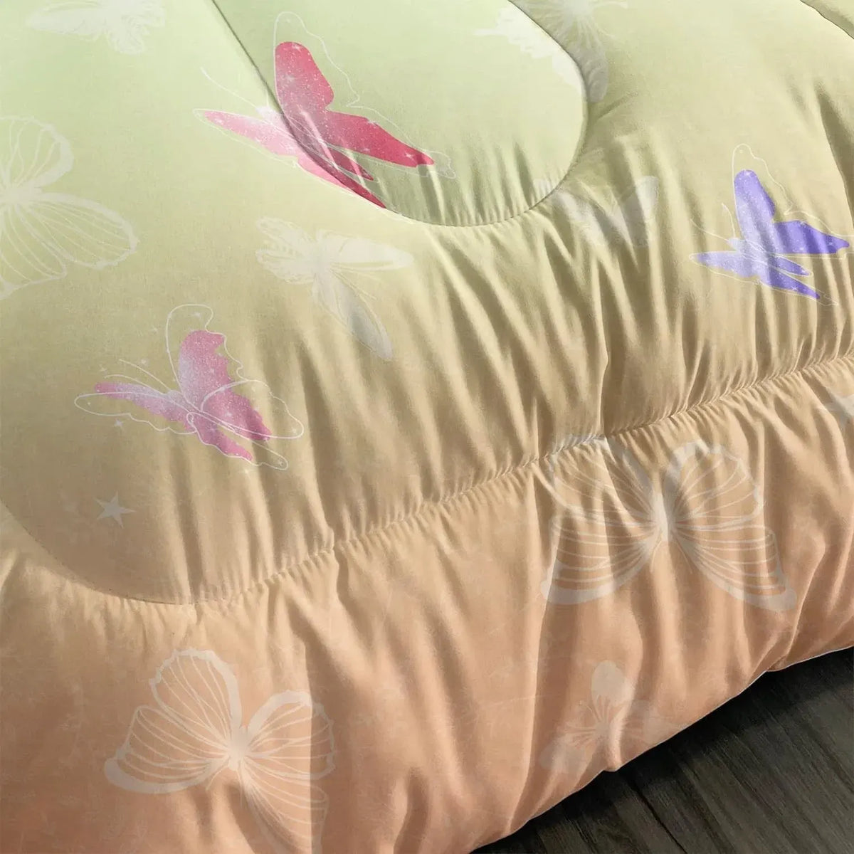 Aqua Sunset Butterfly Dream Comforter Quilted Doona Set - Image 3
