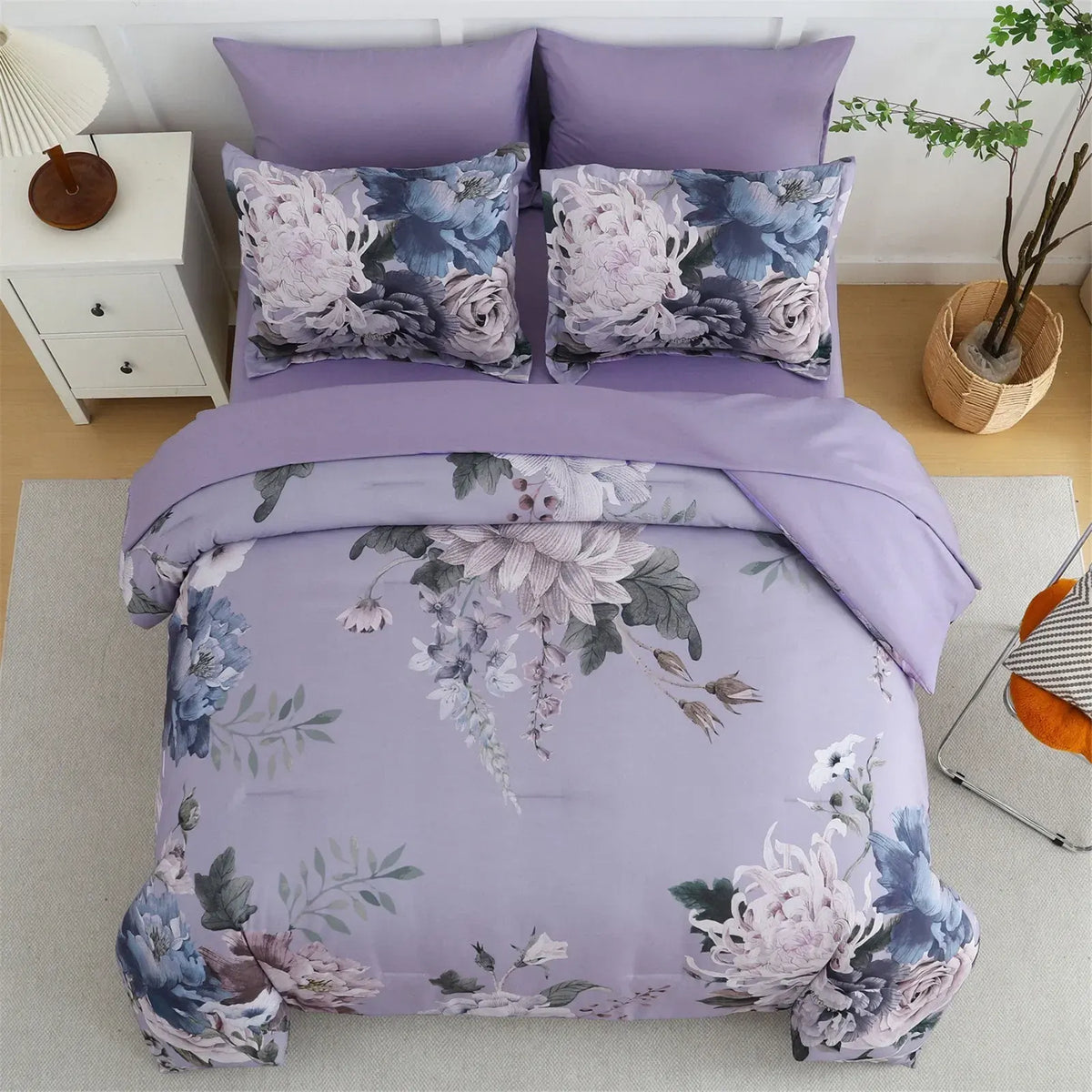 Lavender Mist Rosehaven Comforter Quilted Doona Set - Image 2