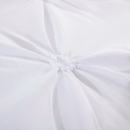 White Pintuck Cloud Comforter Quilted Doona Set - Image 7