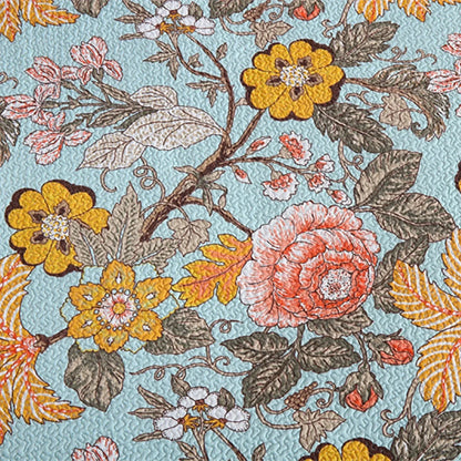 100% Cotton Golden Meadow Floral Coverlet Bedspread Set - Image 4
