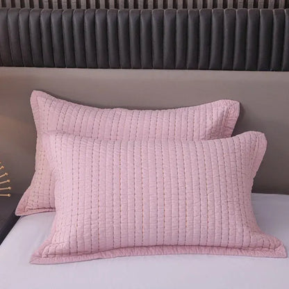 100% Cotton Embossed Pink Stripe Serenity Coverlet Bedspread Set - Image 3