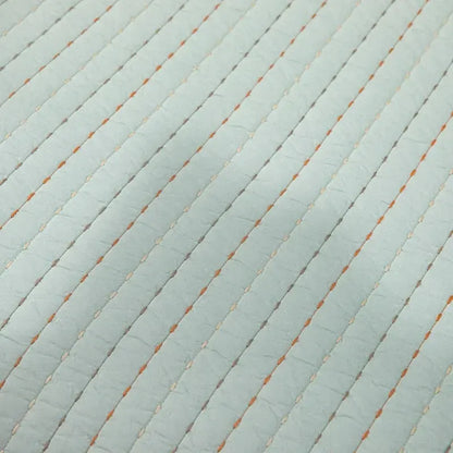 100% Cotton Embossed Mint Stripe Elysian Coverlet Bedspread Set - Image 4