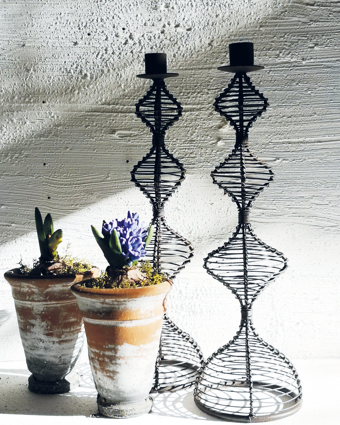casa-verde-wire-candlestick-dakar-antique-rust-30cm - Image 2