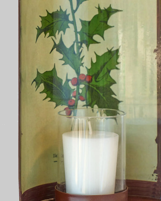 casa-verde-vintage-tin-oval-sconce-holly-21cm - Image 2