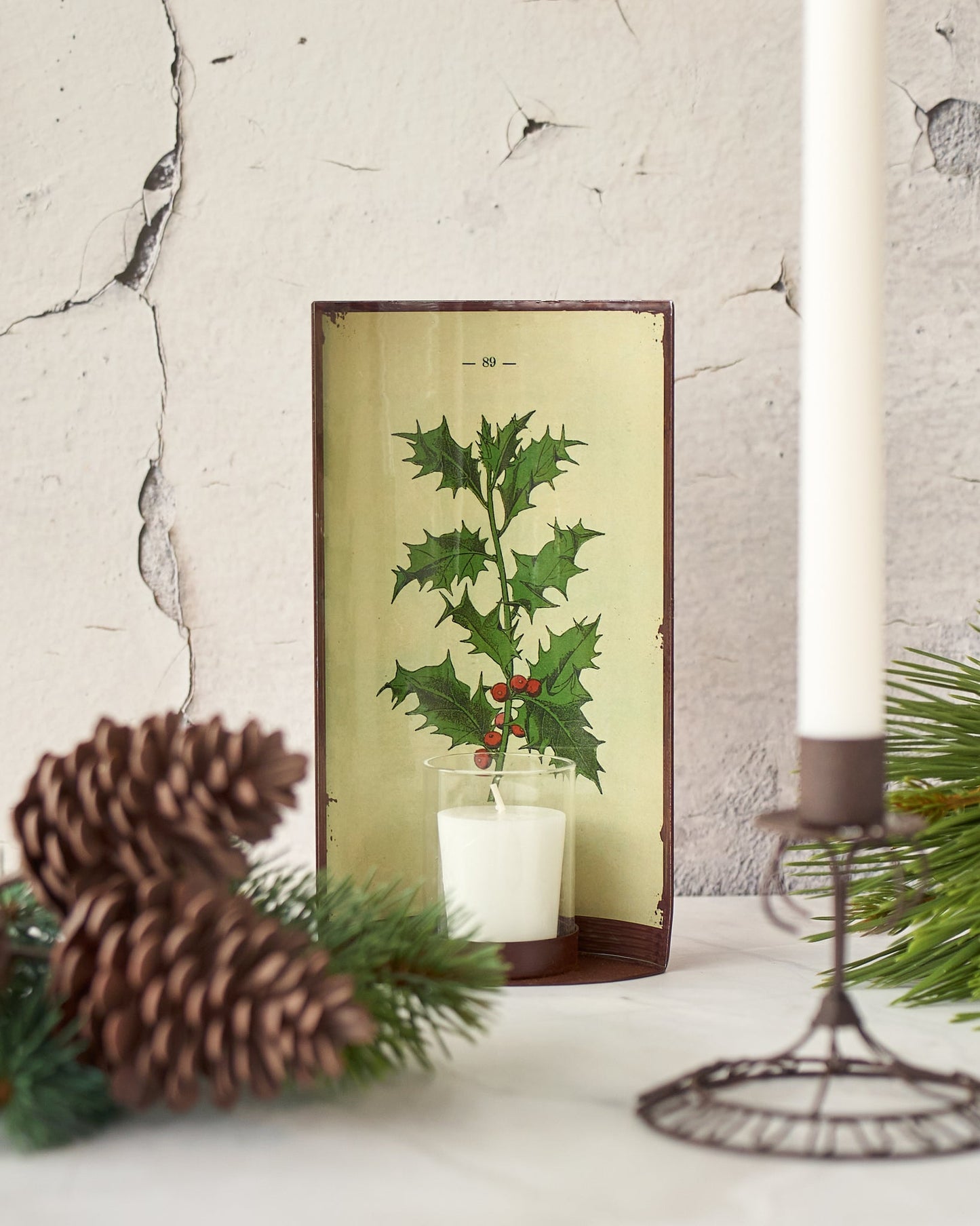 casa-verde-vintage-tin-oval-sconce-holly-21cm - Image 3