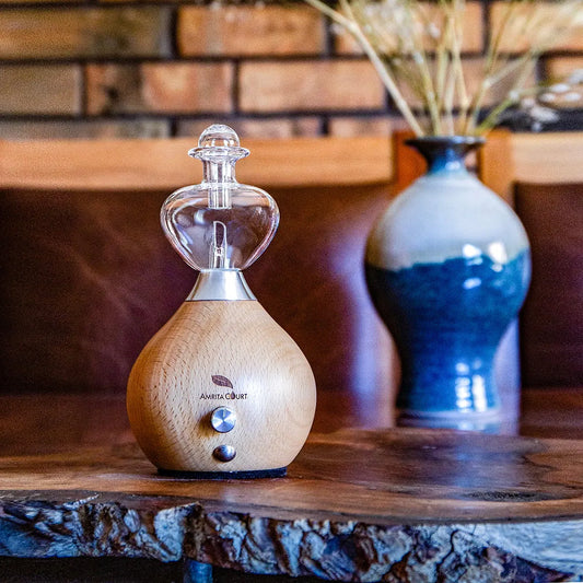 Hour Glass Eco-Friendly Nebuliser Wood | Waterless Aroma Diffuser | No Plastics Pure Essential Oil Diffusing - Image 2