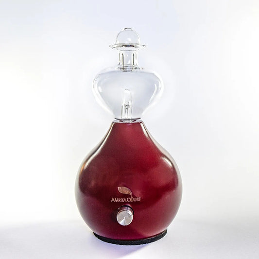 Hour Glass Eco-Friendly Nebuliser Red | Waterless Aroma Diffuser | No Plastics Pure Essential Oil Diffusing