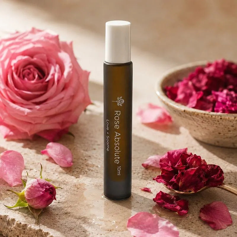 Rose Absolute Essential Oil Roll-on — Heart Softening Ritual for Emotional Nourishment, Self-Love & Calm - Image 3