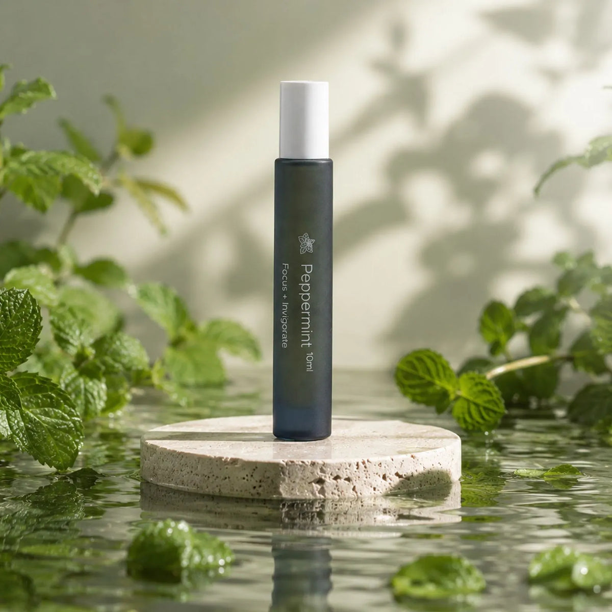 Peppermint Essential Oil Roller — Cooling Relief for Focus, Head Tension & Mental Clarity