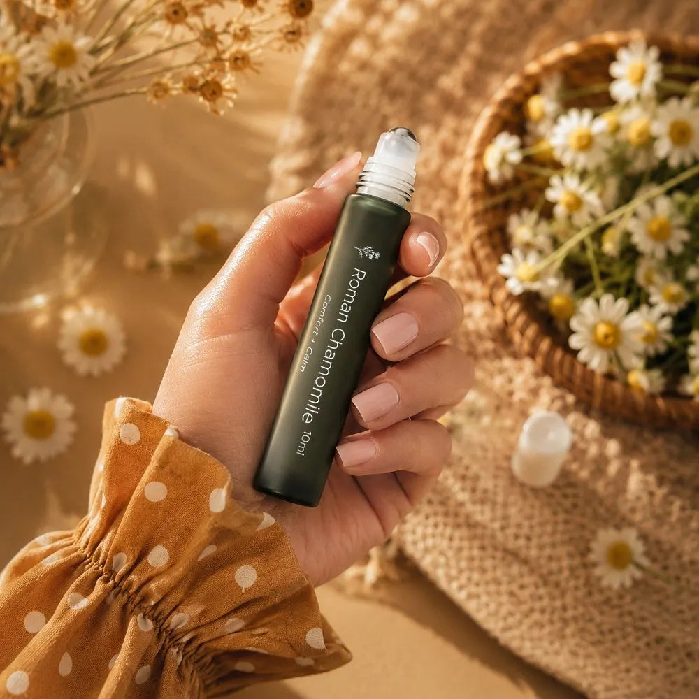 Roman Chamomile Essential Oil Roll-on — Emotional Softening, Comfort & Nervous System Calm Ritual - Image 2