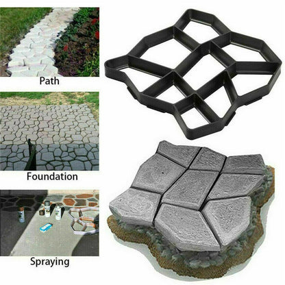 DIY Path Maker Concrete Mould Paver Patio Garden Brick Slab Pavement Cement Mold - Image 3