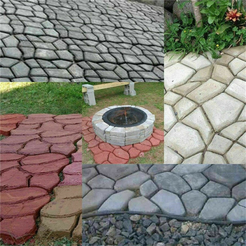 DIY Path Maker Concrete Mould Paver Patio Garden Brick Slab Pavement Cement Mold - Image 7
