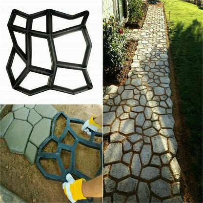 DIY Path Maker Concrete Mould Paver Patio Garden Brick Slab Pavement Cement Mold - Image 9