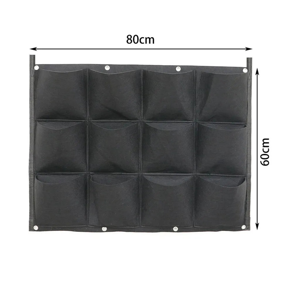 24Pocket Vertical Garden Planter Wall Hanging Herbs Plant Seed Bag Home Decor AU - Image 6