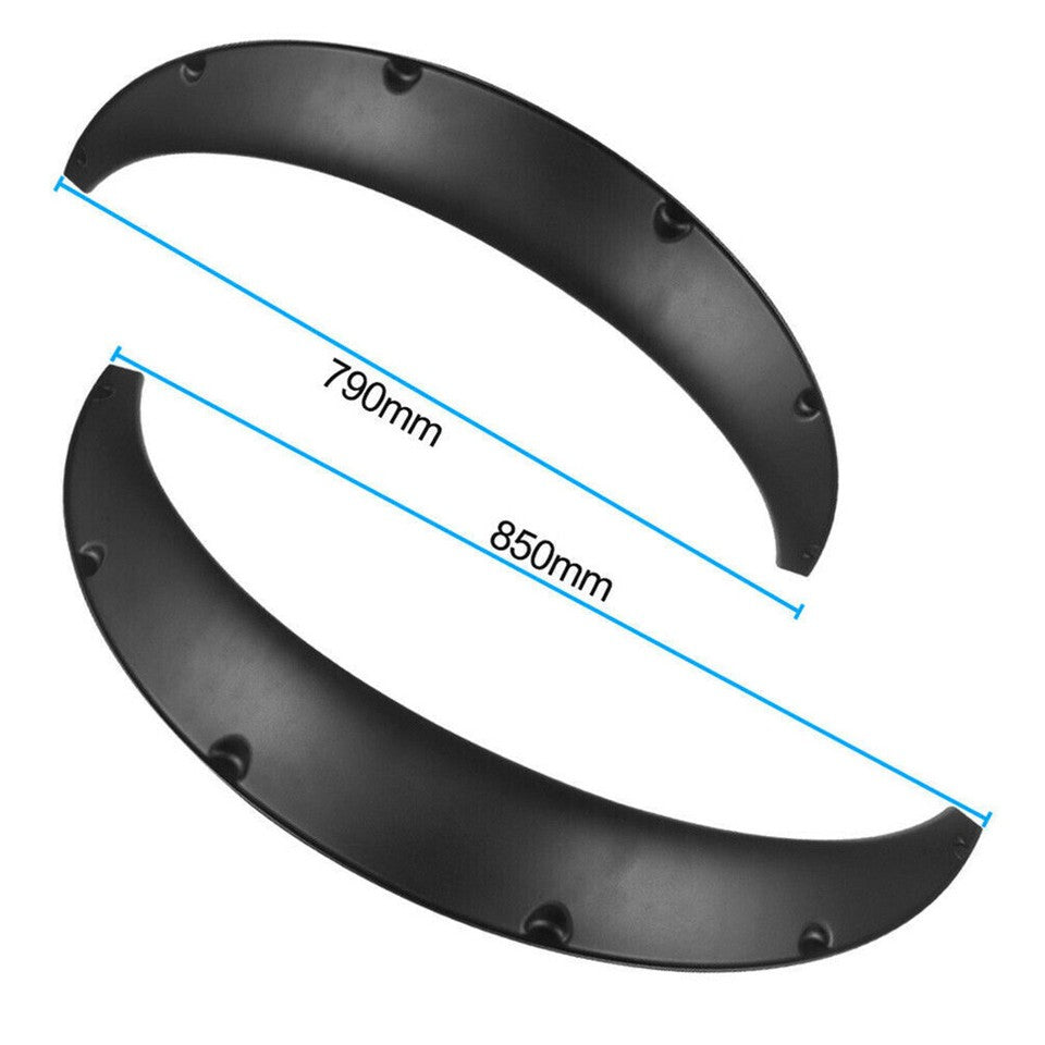 4 Pcs Universal Car Fender Flares Flexible Durable Body Wheel Extra Wide Arches - Image 7