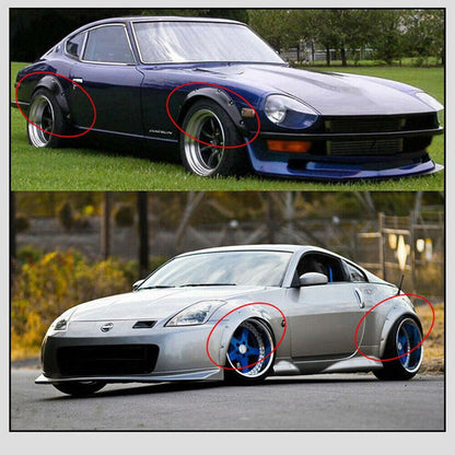 4 Pcs Universal Car Fender Flares Flexible Durable Body Wheel Extra Wide Arches - Image 9