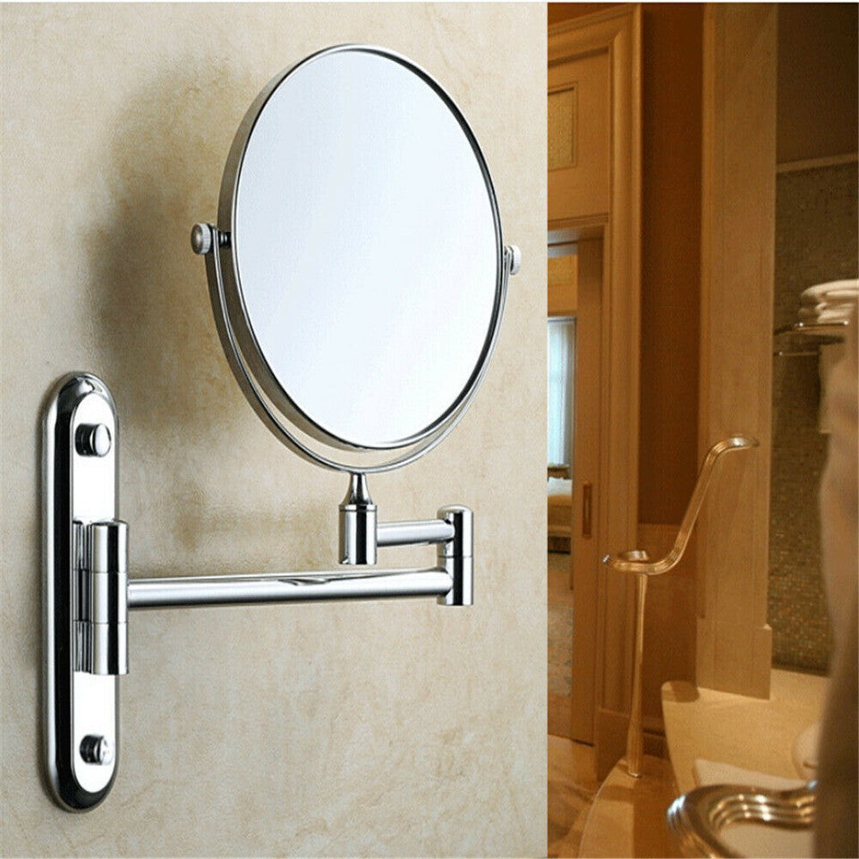 Bath Mirror 5X Magnification Wall Mounted Adjustable Makeup Mirror Arm Extend - Image 3