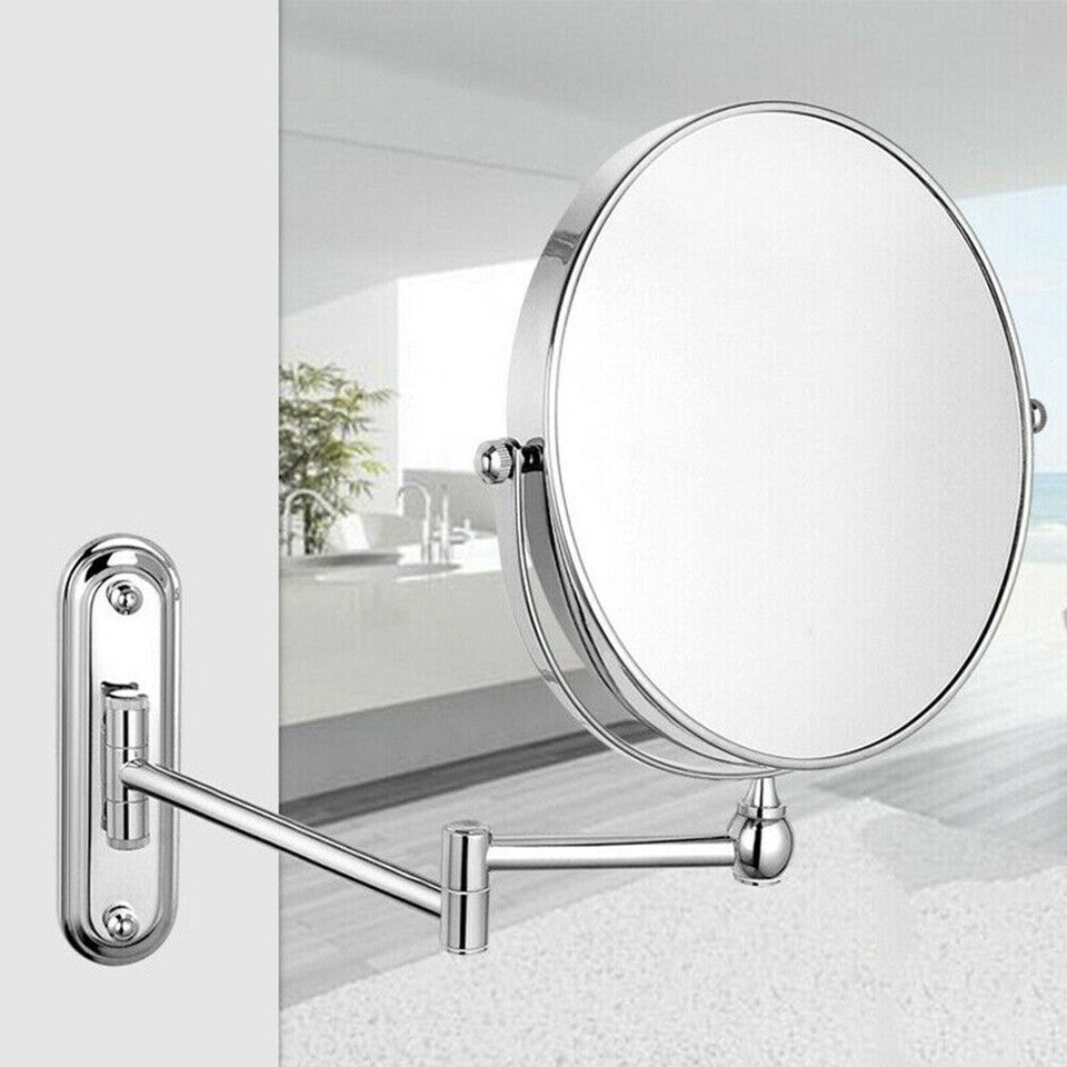 Bath Mirror 5X Magnification Wall Mounted Adjustable Makeup Mirror Arm Extend - Image 4