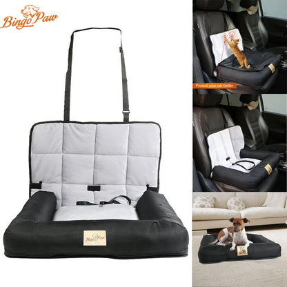 Waterproof Dog Car Seat Bed with Safety Belt - Image 3