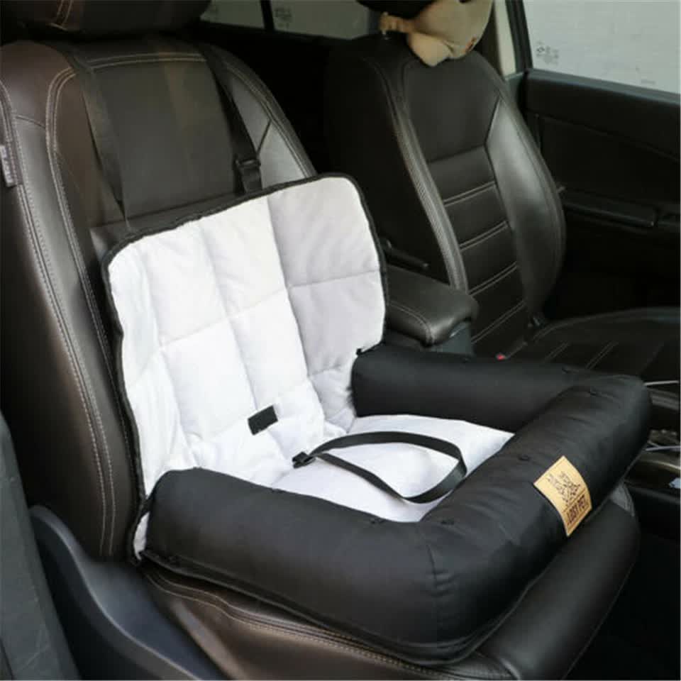 Medium Sized Waterproof Dog Car Seat Bed with Safety Belt - Image 2