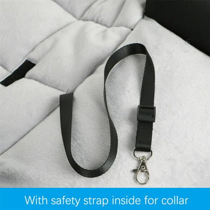 Medium Sized Waterproof Dog Car Seat Bed with Safety Belt - Image 7