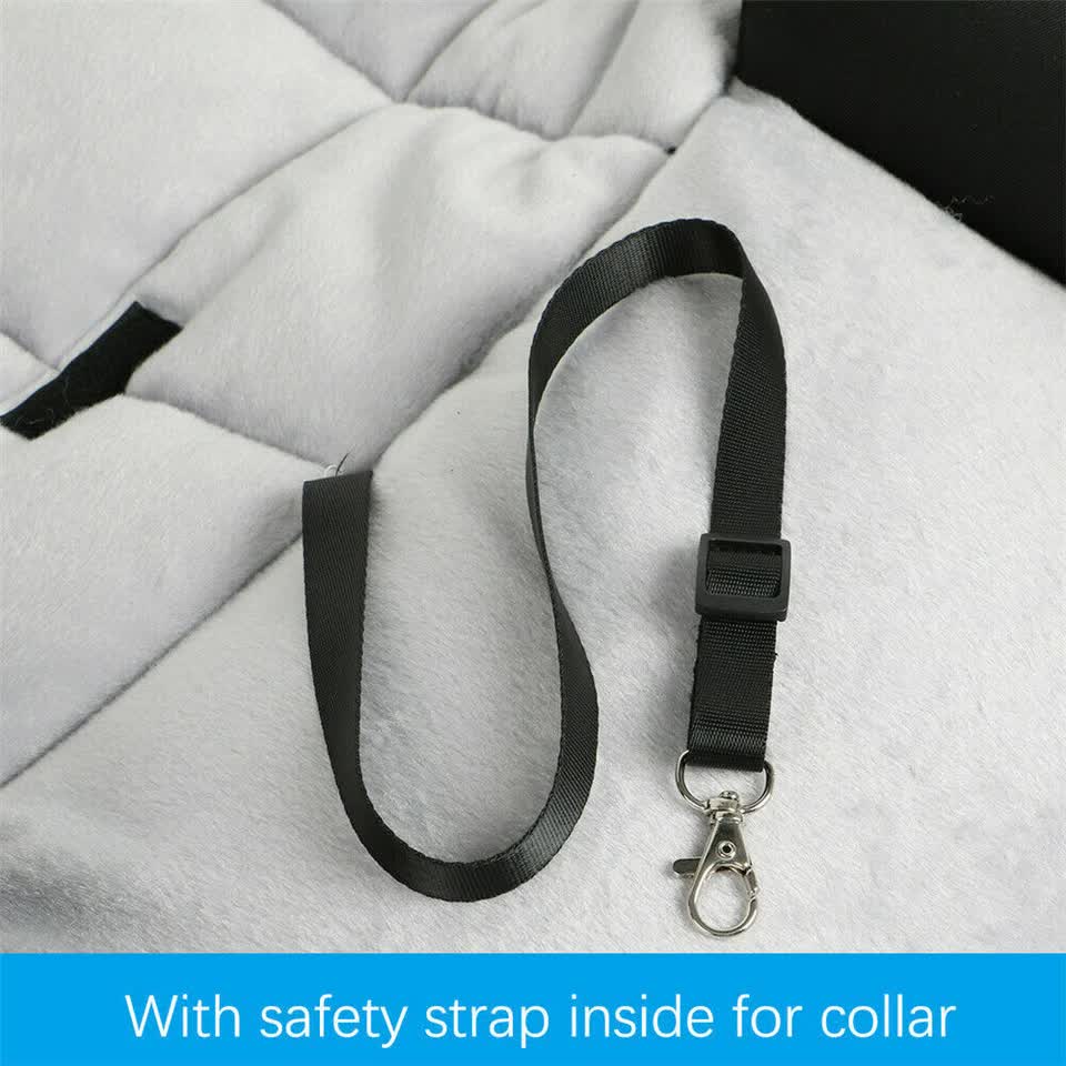 Small Waterproof Dog Car Seat Bed with Safety Belt - Image 7