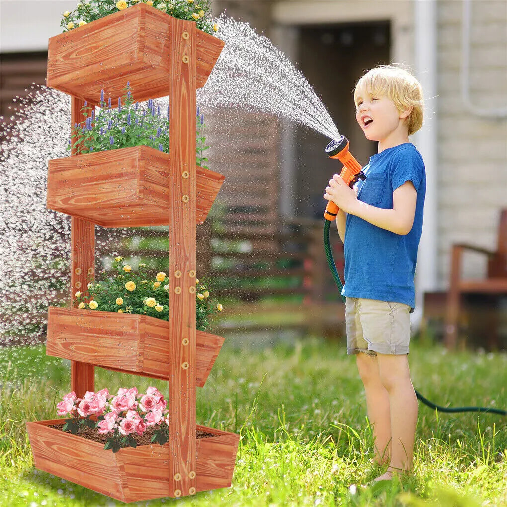 Fin Xxl Super Durable Elevated Planter Freestanding Rotatable Planter Box Garden Bed - Image 4