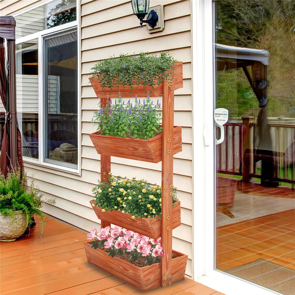 Fin Xxl Super Durable Elevated Planter Freestanding Rotatable Planter Box Garden Bed - Image 5