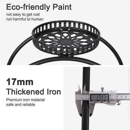 Metal Plant Stand Rack 4Tier Indoor Flower Pot Stand with Wheels for Living Room - Image 7