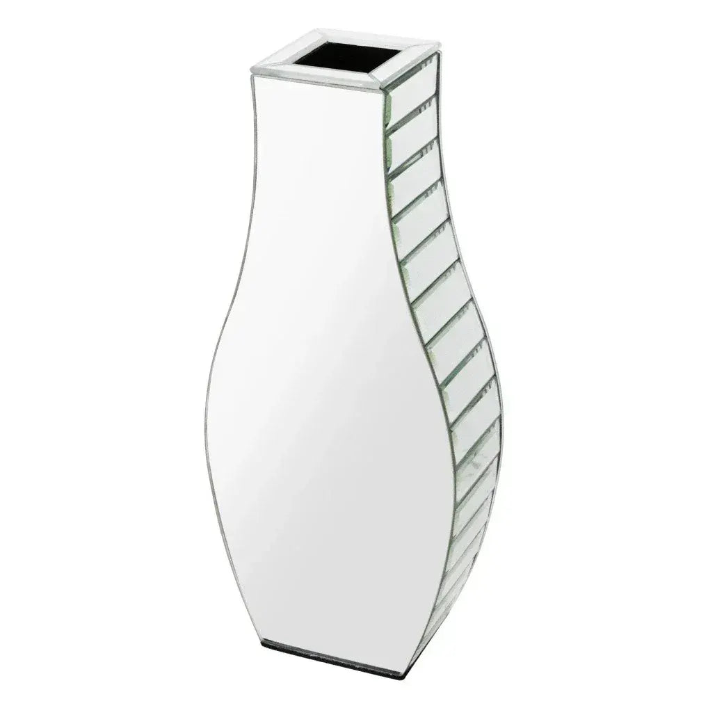 Silver Crushed Diamond Flower Vase Mirrored Glass Decorative Table Vase for Home Wedding Centerpieces - Image 4
