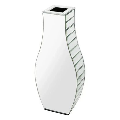 Silver Crushed Diamond Flower Vase Mirrored Glass Decorative Table Vase for Home Wedding Centerpieces - Image 4