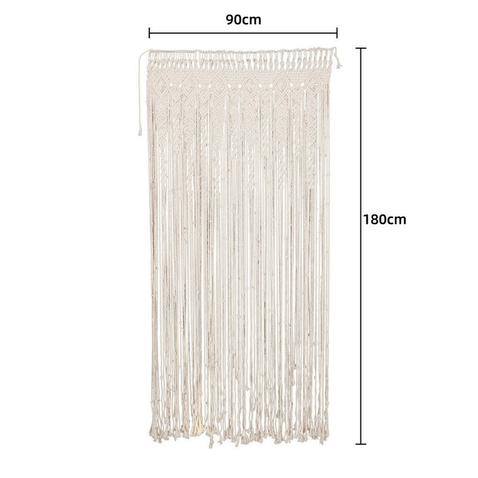 Boho Chic Macrame Tapestry Wedding Backdrop Arch Door Window Hanging Curtains - Image 9