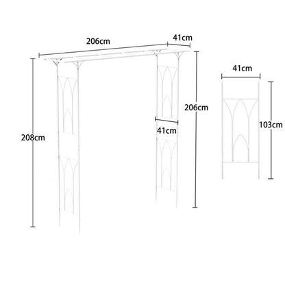 Decorative Metal Garden Trellis Arch Durable Steel Tubing Wedding Party Archway - Image 8