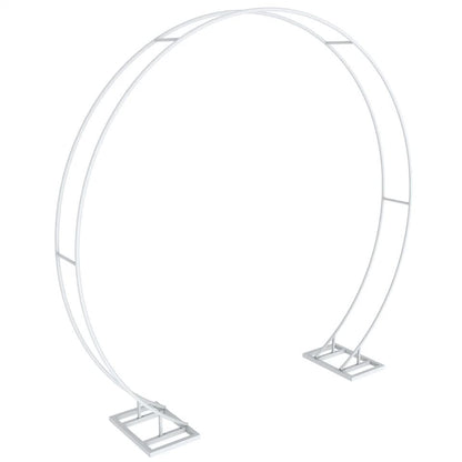 P&P Round Arch Backdrop Stand for Wedding Party Metal Pipe Frame Archway Decoration Indoor Outdoor Double Rails