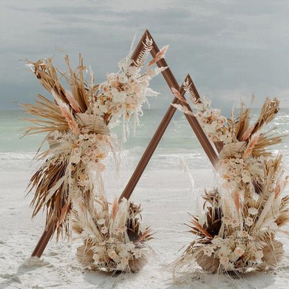 Set of 2 Nesting Wood Wedding Arch Huge Decorative Garden Wedding Backdrop Stand - Image 4