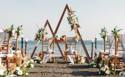 Set of 2 Nesting Wood Wedding Arch Huge Decorative Garden Wedding Backdrop Stand - Image 5