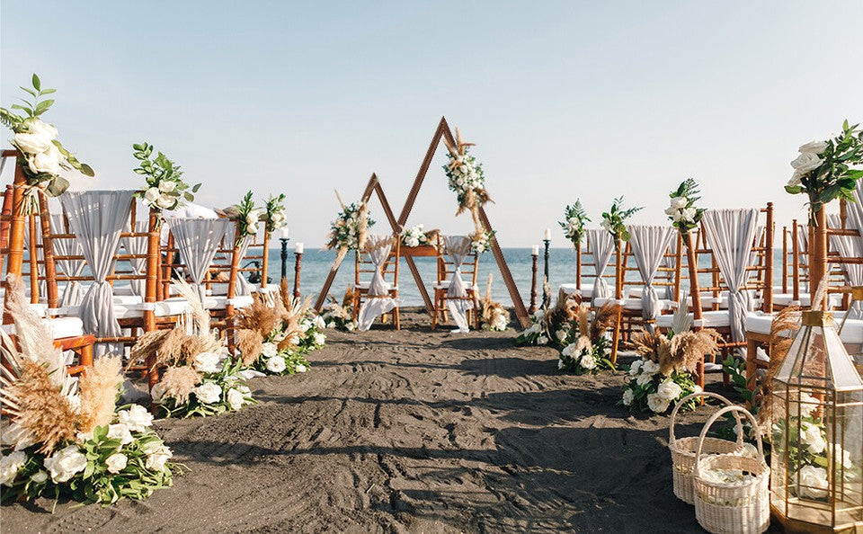 Set of 2 Nesting Wood Wedding Arch Huge Decorative Garden Wedding Backdrop Stand - Image 7