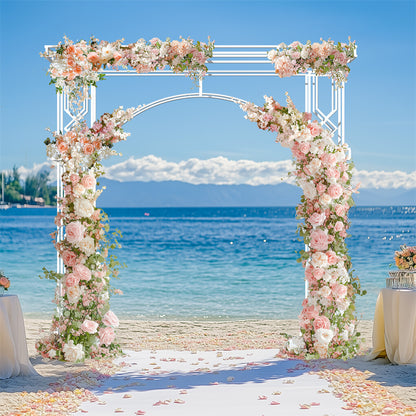 Fin 2.5M Oversized Metal Wedding Arch Stand Proposal Birthday Party Banquet Decor - Image 2