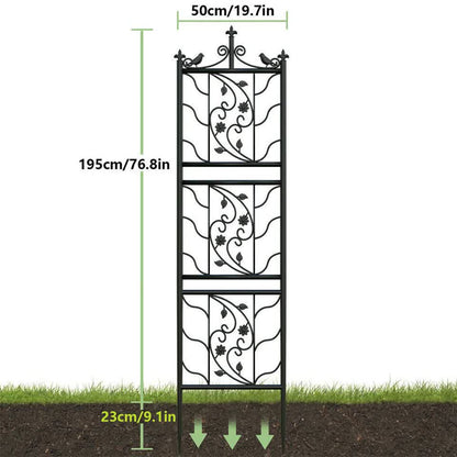 2pcs Metal Garden Trellis Fence for Climbing Plants and Rose Support - Image 3