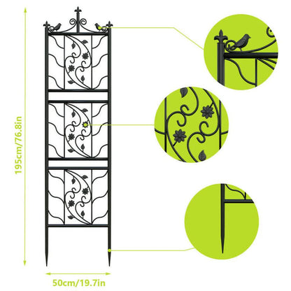 2pcs Metal Garden Trellis Fence for Climbing Plants and Rose Support - Image 4
