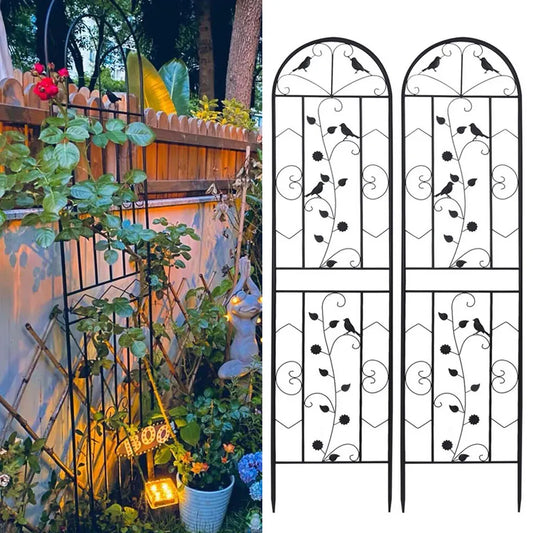 Garden Trellis Climbing Plant Support Patio Wire Lattice Grid Panel Stake Fence - Image 2
