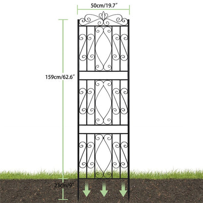 2 Pcs Large Metal Garden Trellis for Outdoor Yard & Patio - Image 2